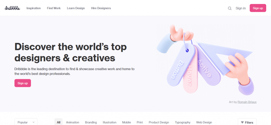 Dribbble Discover the Worlds Top Designers Creative Professionals لیست سایت های تصاویر گرافیکی و استوک