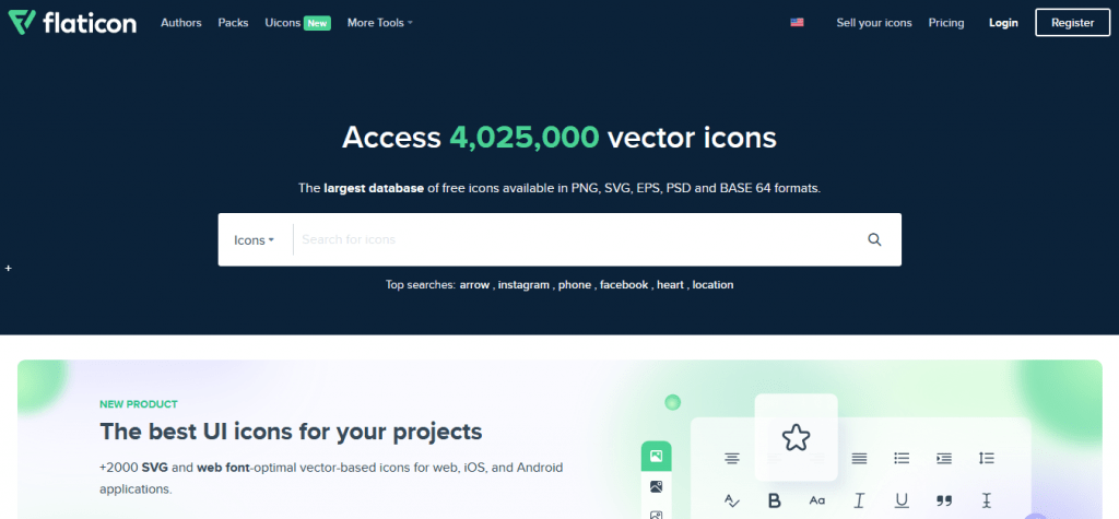 Flaticon the largest database of free vector icons لیست سایت های تصاویر گرافیکی و استوک